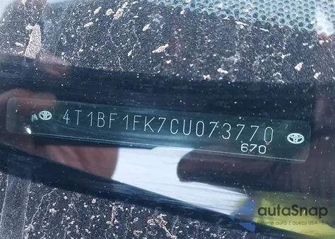 2012 Toyota Camry Xle from USA, damaged, VIN 4T1BF1FK7CU073770